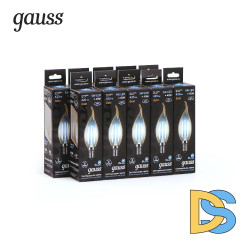 Лампа светодиодная филаментная Gauss E14 5W 4100K золотая 104801805