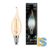 Лампа светодиодная филаментная Gauss E14 5W 4100K золотая 104801805