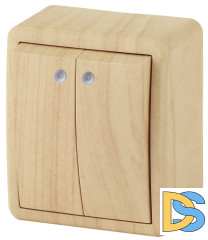 Выключатель двойной с подсветкой Эра 11-1205-11 Б0020668