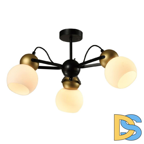 Люстра на штанге IMEX Cleo MD.22438-3-S-BK+GD