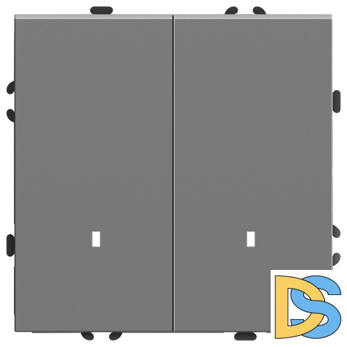 Выключатель 2-клавишный c индикатором Stekker Эмили RSW10-5102-10 49942