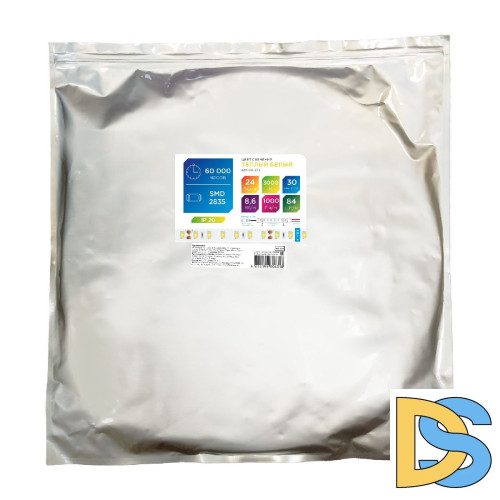 Светодиодная лента Apeyron 24В 8,6Вт/м smd2835 84д/м IP20 1000Лм/м 30м 3000К 00-372