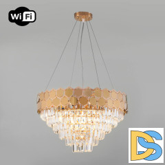 Подвесная люстра Eurosvet Ariana 10124/8 золото/прозрачный хрусталь Strotskis Smart (10113/8)