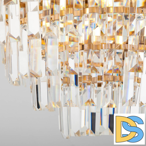 Подвесная люстра Eurosvet Ariana 10124/8 золото/прозрачный хрусталь Strotskis Smart (10113/8)