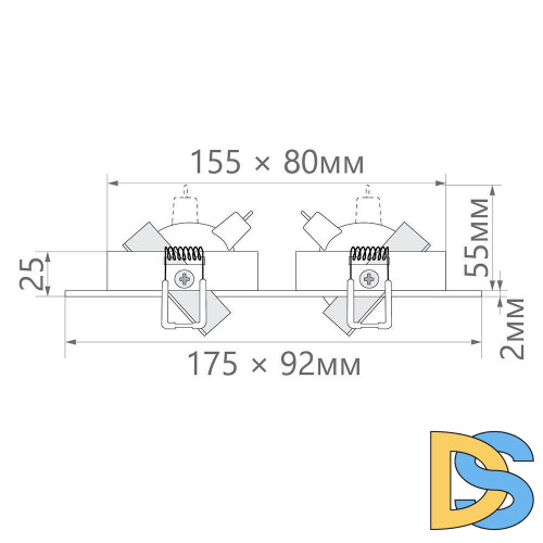Встраиваемый светодиодный светильник Feron DL2802 32642