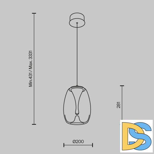 Подвесной светильник Maytoni Splash MOD282PL-L8G3K1
