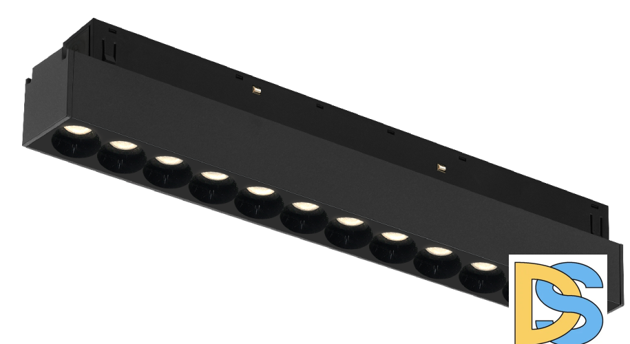 Трековый магнитный светильник iLedex Vision 4822-002-L235-12W-38DG-4000K-BK