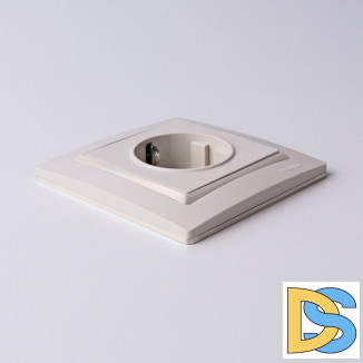 Рамка на 1 пост (слоновая кость, basic) W0012003