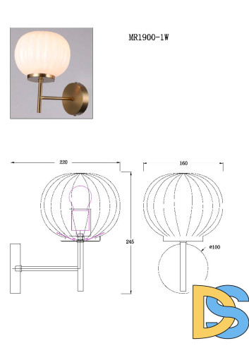 Бра MyFar Eliza MR1900-1W