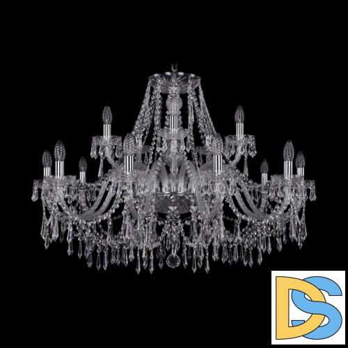 Подвесная люстра Bohemia Ivele Crystal 1403/10+5/360 Ni