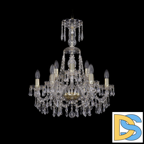 Подвесная люстра Bohemia Ivele Crystal 1403/6+3/195/XL-65 G