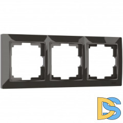 Рамка на 3 поста (серо-коричневый, basic) W0032007