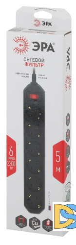 Сетевой фильтр Эра USF-6es-5m-B-BOX Б0037265