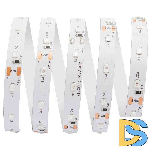 Светодиодная лента Apeyron 12В СТ 4,8Вт/м smd3528, 60д/м IP20 5м зеленая 34BL