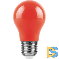 Лампа светодиодная Feron E27 3W красный Шар Матовая LB-375 25924