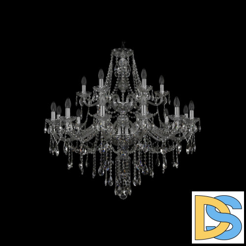 Подвесная люстра Bohemia Ivele Crystal 1415/12+6/360/2d Ni