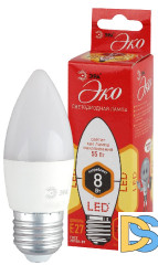 Лампа светодиодная Эра E27 8W 2700K ECO LED B35-8W-827-E27 Б0030020