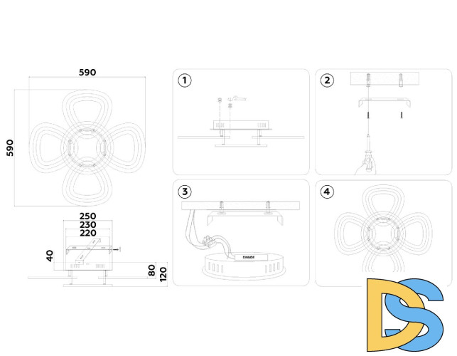 Потолочная люстра Ambrella Light Acrylica Original FA8925