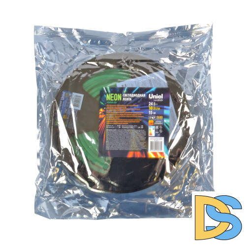 Светодиодная лента Uniel ULS-N11-2835-120LED/m-8mm-IP67-DC24V-10W/m-15M-GREEN UL-00009100