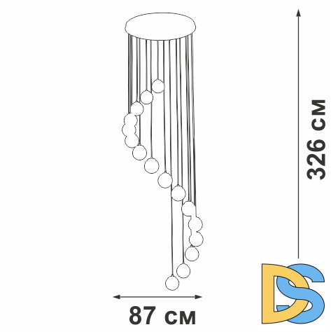 Каскадная люстра Vitaluce V2893-9/16S