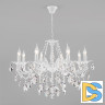 Подвесная люстра Eurosvet 10108/8 белый/прозрачный хрусталь Strotskis