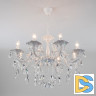 Подвесная люстра Eurosvet 10108/8 белый/прозрачный хрусталь Strotskis
