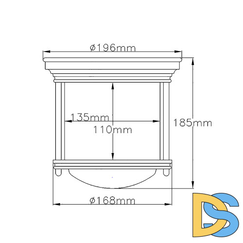 Потолочный светильник Hinkley Hadrian QN-HADRIAN-MINI-F-AN-OPAL