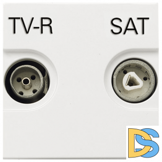 Розетка TV/FM-SAT проходная ABB Niessen Zenit Белый