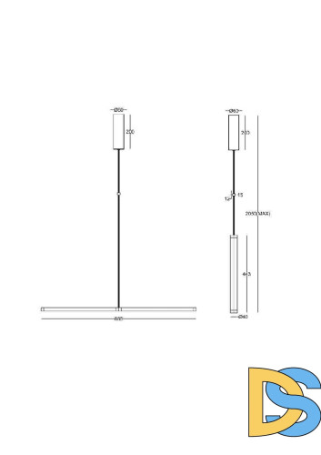 Подвесной светильник Maytoni Supersymmetry P096PL-L11BK1