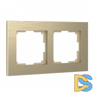 Рамка на 2 поста (шампань алюминий) W0021711