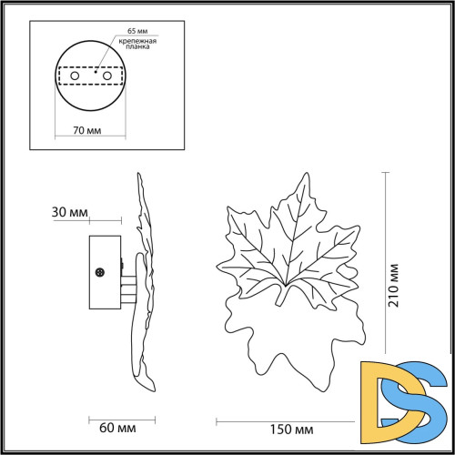 Настенный светильник Odeon Light Eva 4371/3WL