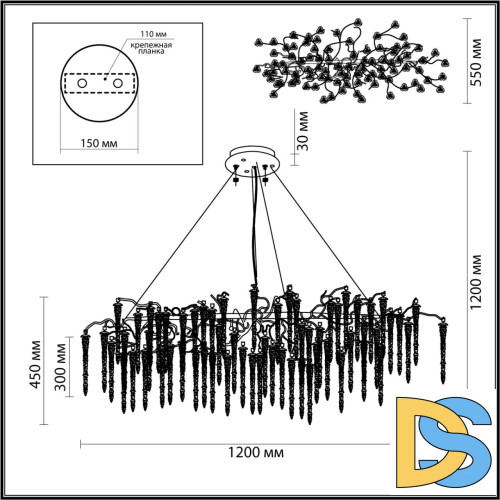 Подвесная люстра Odeon Light Banche 5005/12