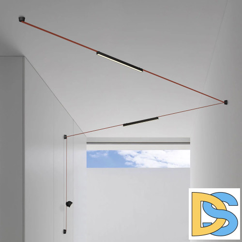 Трековый однофазный светильник Denkirs Belty linear DK5574-BK