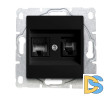 Розетка для сетевого кабеля LAN + Phone без рамки черная Vesta-Electric Black