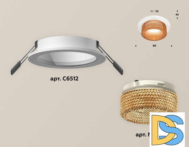 Встраиваемый светильник Ambrella Light Techno Spot XC6512044 (C6512, N6154)