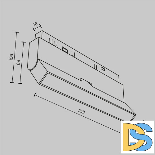 Трековый магнитный светильник Maytoni Basis Rot TR036-2-12W2.7K-B