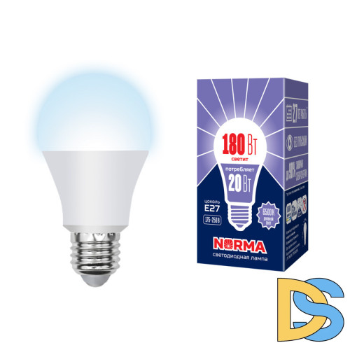 Лампа светодиодная (UL-00004028) Volpe E27 20W 6500K матовая LED-A65-20W/DW/E27/FR/NR