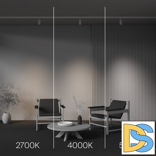 Трековый трехфазный светильник Maytoni Focus Led TR197-3-12WCCT-M-W