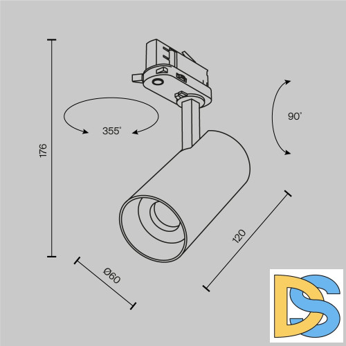 Трековый трехфазный светильник Maytoni Focus Led TR197-3-12WCCT-M-W