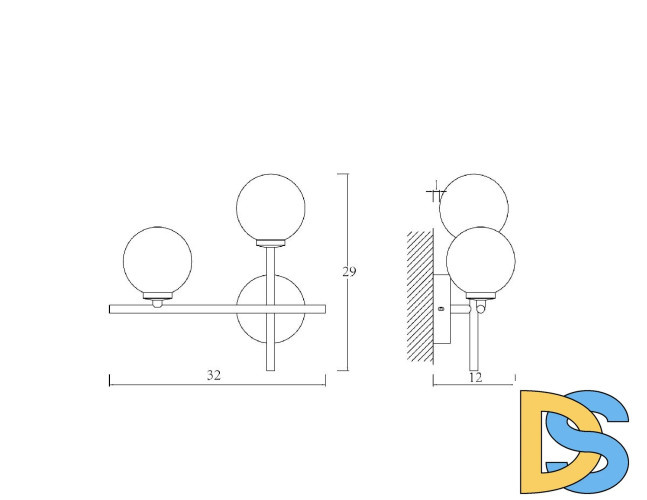 Бра Arte Lamp Bolla-piccolo A3989AP-2AB