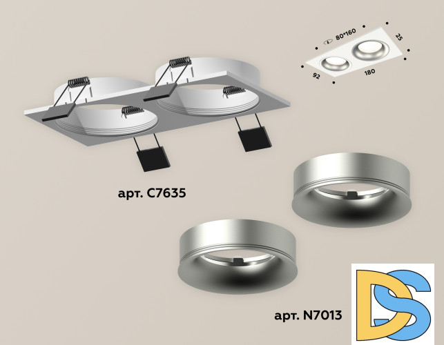 Встраиваемый светильник Ambrella Light Techno XC7635004 (C7635, N7013)