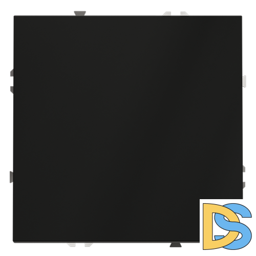 Перекрестный переключатель встраиваемый VOLTUM S70 одноклавишный 10А, (черный матовый)