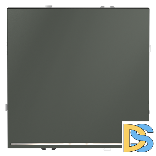 Выключатель встраиваемый VOLTUM S70 одноклавишный с подсветкой 10А, (титан)