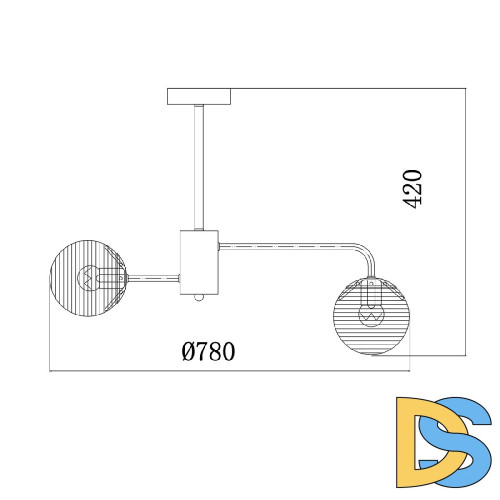 Люстра на штанге Escada Twilight 646/8P