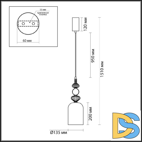 Подвесной светильник Odeon Light Palleta 5045/12LA