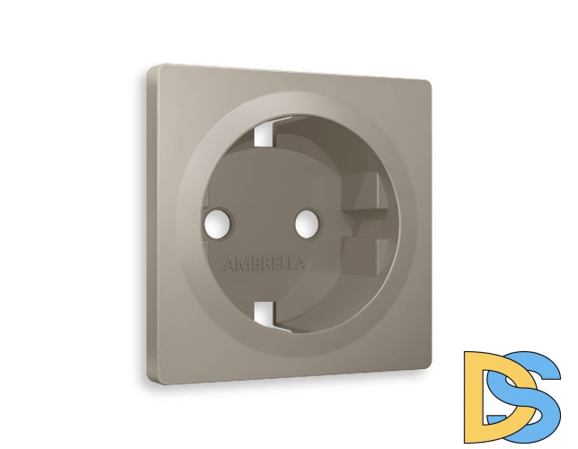 Лицевая панель для розетки с/з Ambrella Volt Alfa AP3660
