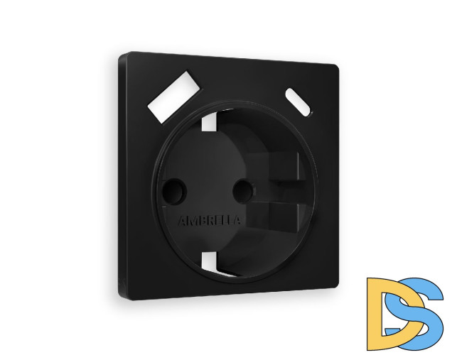 Лицевая панель для розетки с/з со шторками 2USB A+C Ambrella Volt Alfa AP8100