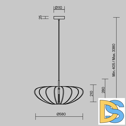 Подвесной светильник Maytoni Cambio MOD398PL-01GR1