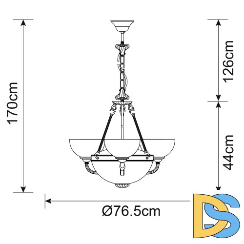 Подвесная люстра Arte Lamp Windsor White A3777LM-3-2AB