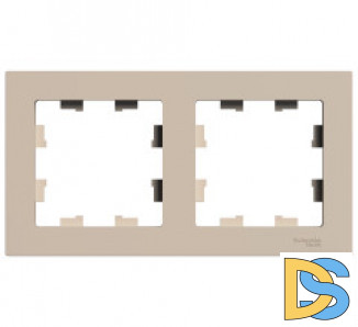 Рамка 2-ая (двойная), Песочный, серия Atlas Design, Schneider Electric